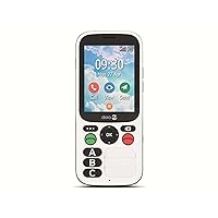 Doro 780X 4G GSM Mobile Phone, Very Easy To Use With Only Three Large Direct Dial Buttons, Bluetooth, Emergency Call Button, GPS, Wi-Fi, IP54 Waterproof, Black And White, 380474