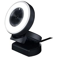 Razer Kiyo 1080p 30 FPS/720 p 60 FPS Streaming Webcam with Adjustable Brightness Ring Light, Built-in Microphone and Advanced Autofocus (Renewed)