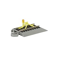 Bachmann Trains - Snap-Fit E-Z Track® Flashing LED Bumper - Nickel Silver Rail with Gray Roadbed - HO Scale Medium