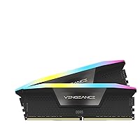CORSAIR Vengeance RGB DDR5 RAM 32GB (2x16GB) 6000MHz CL38 Intel XMP iCUE Compatible Computer Memory - Black (CMH32GX5M2B6000C38)