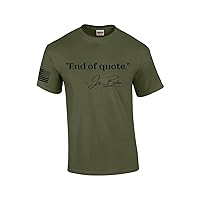 End of Quote Repeat The Line Patriotic Funny Men's Short Sleeve T-Shirt Graphic Tee with Flag Sleeve