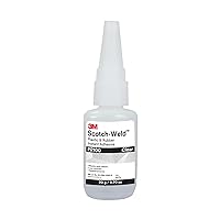 3M Scotch-Weld Plastic & Rubber Instant Adhesive PR100, Clear, Low Viscosity, Fast Handling Time and Cure, 20 g (0.07 fl oz) Bottle