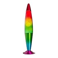 16 Inch Rainbow Motion Lamp with 2 Bulbs, Rainbow Lamp Night Light, Relaxing Nightlight Mood Lamp Home Decor Room Office Bedroom Lamp for Adults, Teens and Kids, Red Yellow Green