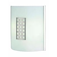 Inc Source LS-1640PS/FRO Patch Fluorescent Wall Sconce Lite with Frost Glass Shade, Polished Steel