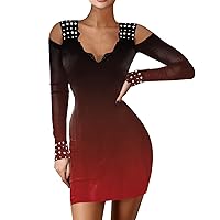 Dresses for Women Dress Wedding Guest Spring for Elegant Sexy Evening Party Bodycon Long Sleeve Holiday Plus Size
