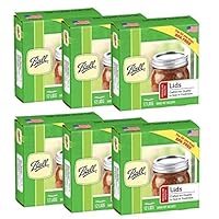 Ball Glass Regular Mouth Jar Lids (6 Pack)