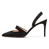 XYD Women Basic Office Lady Sandal Pumps Sexy Slingback Stilettos Pointed Toe Slip On High Heels Dress Shoes