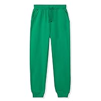 Kid Nation Kids Unisex Soft Brushed Fleece Casual Pull On Jogger Sweatpants with Pockets for Boys or Girls