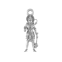 Sterling Silver (92.5% purity) God Ram Bhakat Hanuman Pendant with chain for Men & Women Pure Silver Bhagwan Shri Ram and Hanuman Locket for Good Health & Wealth