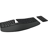 Microsoft Sculpt Ergonomic Keyboard for Business. Wireless , Comfortable, Ergonomic Keyboard with Split Design and Palm Rest. Separate Number Pad Included