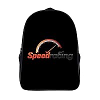 Speed-Racing Laptop Backpack with Multi-Pockets Waterproof Carry On Backpack for Work Shopping Unisex 16 Inch