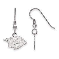Sterling Silver Nashville Predators Extra Small Dangle Earrings Wire