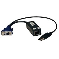 KVM Switch USB Server Interface Unit Virtual Media HD15 USB RJ45(B078-101-USB-1)