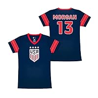 Icon Sports Official Licensed U.S. Soccer 4 Star USWNT Players Girl's Game Day Shirts Football Tee Top