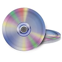 24 Piece CD Paper Plates 1990's Retro Tableware For Throwback 90's Theme Party Supplies, Celebrating With You Since 1900, Silver/Iridescent