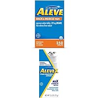 Back & Muscle with Naproxen, 250 Count & AleveX Pain Relief Roll On Lotion, 2.5 Ounce Rollerball, Pain Relief