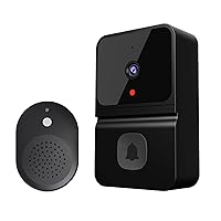 Doorbell Wireless Smart Video Doorbell Camera with 100° Viewing Angle, Visual Doorbell Camera Outdoor, Security Cameras Wireless Indoor Outdoor, 2.4G WiFi, 2-Way Audio, Night Vision