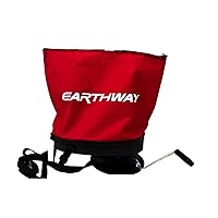EarthWay 2750 25lb Nylon Bag Seeder/Spread with Comfortable Cross Shoulder Strap, Red with Accurate Placement with Side Spread Control and Spring Close Shutoff