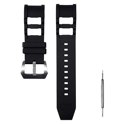 for Invicta Russian Diver Watch Replacement Rubber Silicone Band/Strap - Black Invicta Watch Strap