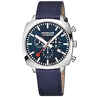 Mondaine Grand Cushion 41mm Wristwatch | Stainless Steel