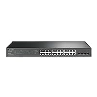 TL-SG2428P | Jetstream 24 Port Gigabit Smart Managed PoE Switch | 24 PoE+ Ports @250W, 4 SFP Slots | Omada SDN Integrated | PoE Recovery | IPv6 | Static Routing