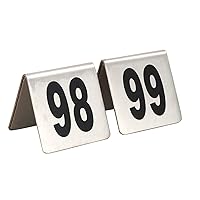 Stainless Steel Restaurant Table Numbers Tents Table Numbers Place Cards Signs 1-50 1-100, Double-Side, Easy To Wash And Stack Up, For Restaurant Bar Party Place Table Marker