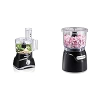 Hamilton Beach Food Processor & Vegetable Chopper for Slicing, Shredding, Mincing, and Puree, 8 Cup & Electric Vegetable Chopper & Mini Food Processor, 3-Cup, 350 Watts