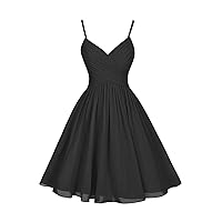 Short V Neck Cocktail Dress for Women 2024 Sleeveless Wrap Prom Dresses Z003