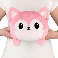 Original Reversible Big Wolf Plushie - Pink + Blue - Huggable and Soft Sensory Fidget Toy Stuffed Animals That Show Your Mood