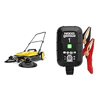 Kärcher - S 4 Twin Walk-Behind Outdoor Hand Push Sweeper - 5.25 Gallon Capacity & NOCO GENIUS1, 1A Smart Car Battery Charger, 6V and 12V Automotive Charger, Battery Maintainer