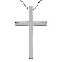 Sterling Silver Cross Necklace with Hidden Hoop