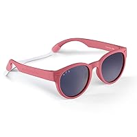 ROSHAMBO Unbreakable Baby Toddler Round Sunglasses with Strap BPA-free –0-24 months Girls Boys 2-4 years – Polarized Lens