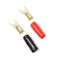 Cables, Adapters & Sockets - 5 Pairs 8 AWG Gauge Fork Terminals Wire Connector Kit Positive+Negative