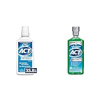 ACT Dry Mouth & Anticavity Fluoride Mouthwash Bundle - 33.8 fl. oz. Soothing Mint & 18 fl. oz. Mint with Cup