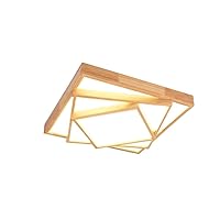 CHCDP Creative Design Ceiling Lamp Three-Layer Wooden Geometric Environmental Protection Living Room Bedroom Dining Room Decorative Lighting