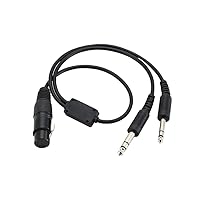 Airbus XLR Headset to General Aviation (GA) Dual Plugs Adapter Cable