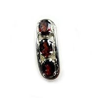 Natural Garnet Birthstone Pendant Oval Shape Sterling Silver Chakra Healing Handmade Pendant