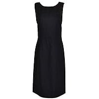 BANANA REPUBLIC Black Dress Back Zip Sequin Wool Polyester Sleeveless 14 Women