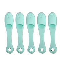 Silicone Nose Brush Face Scrubber Manual Blackhead Remover Manual Face Scrubber Exfoliator Finger Pad Nose Pore Wash Skin Care Beauty Tool 5PCS