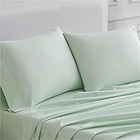 Luxury Cotton 400 Thread Count Ultimate Cotton Percale King Pillowcases, Set of 2, Sage Green