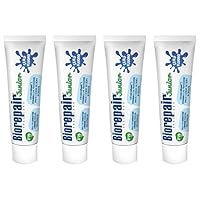 Biorepair: Oral Care Junior 7-14 Years Toothpaste, Fluoride Free, with Mint Extract - 2.53 Fluid Ounces (75ml) Tubes (Pack of 4) [ Italian Import ]