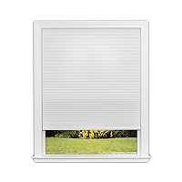 No Tools Easy Lift Trim-at-Home Cordless Cellular Light Filtering Fabric Shade White, 36 in x 64 in, (Fits windows 19 in - 36 in)