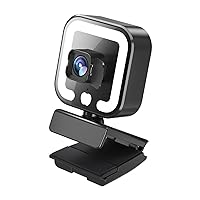 4K Beauty Webcam Auto for 1080p Computer Camera Ultra-HD USB Live Webcam Omnidirectional Mic 4K/2K/1K Webcam Stand Camera Mount with Phone Holder for Desk for Desktops with and