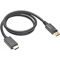 Tripp Lite DisplayPort to HDMI Active Adapter Cable, DP with Latches to HDMI (M/M), UHD 4K x 2K/1080p, 3 ft. (P582-003-V2-ACT),Black