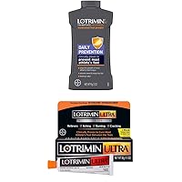 Lotrimin Athlete's Foot Daily Prevention Powder, 3 Ounce Bottle Ultra Antifungal Cream, 1.1 Ounce, Athlete's Foot Prevention and Jock Itch Relief