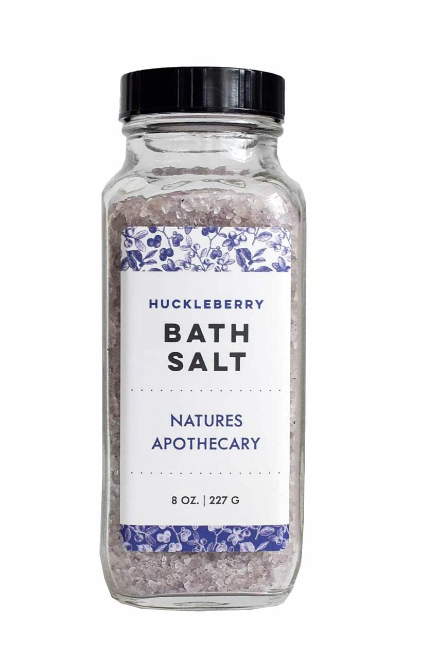 Huckleberry Bath Salt - Dead Sea Salt & Epsom Salt Soak, Mineral Bath Salts Help You Soak, Relax, & Refresh, Hypoallergenic, All-Natural, Plant-Derived, Made in USA by DAYSPA Body Basics