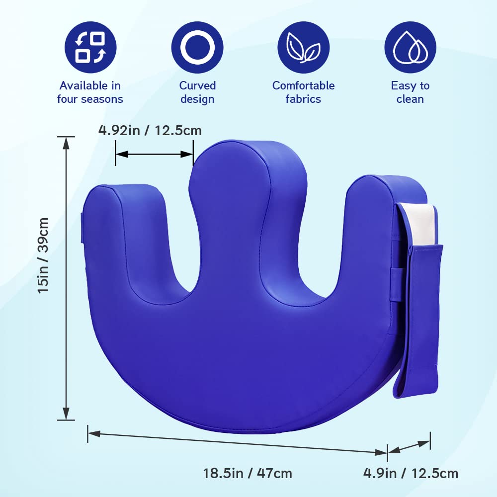 SMERPHOX Patient Turning Device U-Shaped Pillow PU Leather Flannel Anti-Decubitus Bedsore Paralyzed Patient Shift Nursing Tool for The Elderly Bed Care Products Helping The Elderly Turn Over Large