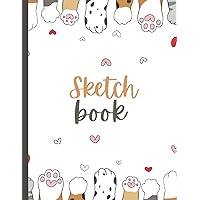 Whisker-twitching Artistry: Adorable Cat Sketchbook - 120 Blank Pages, 8.5
