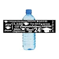 Congrats Grad 2024 Graduation Theme Water Bottle Label College High School Middle