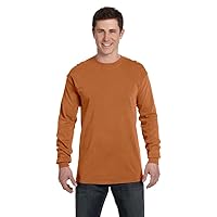 Comfort Colors Men's Adult Long Sleeve Tee, Style 6014 (Large, Yam)